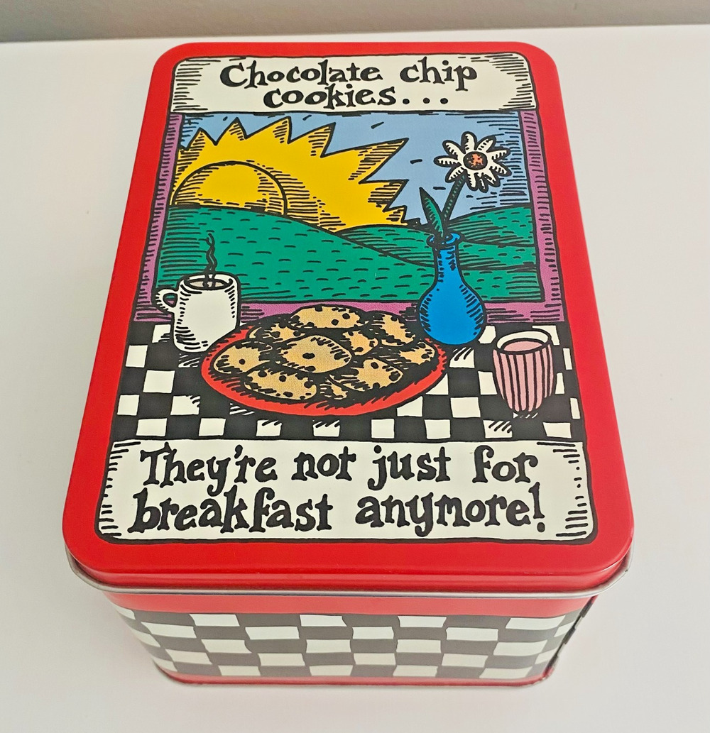 Vintage Shoebox Greetings Hallmark Cooke Tin Chocolate Chip Breakfast Humorous